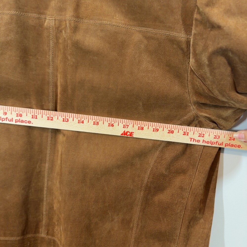 Margaret Godfrey Brown Suede Leather Blazer Jacket Womens Size‎ 10 - Picture 8 of 13
